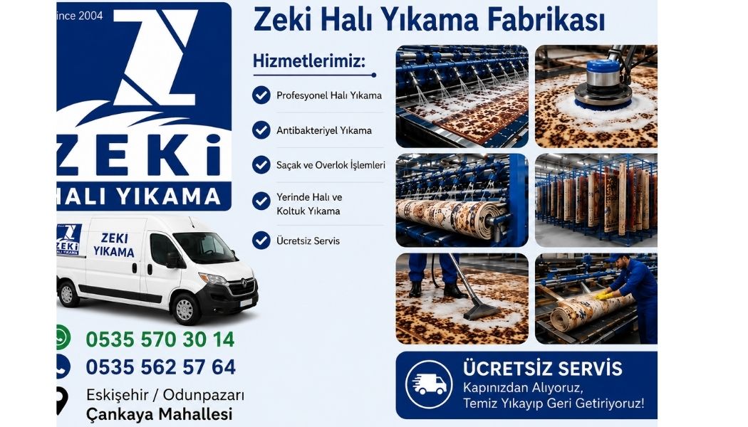 Odunpazarı Çankaya Mahallesi halı yıkama
